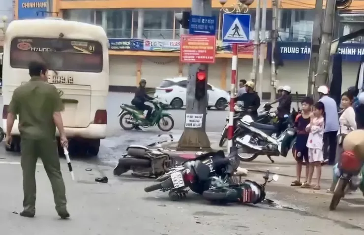 Hiện trường vụ tai nạn. Ảnh: AX