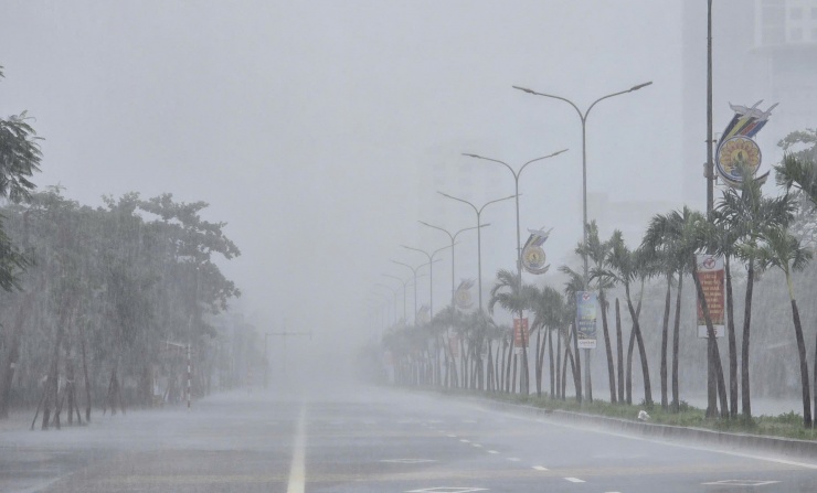 Trước giờ "G" bão số 5 Kajiki đổ bộ, mưa trắng trời, cây đổ, gió giật mạnh - 10