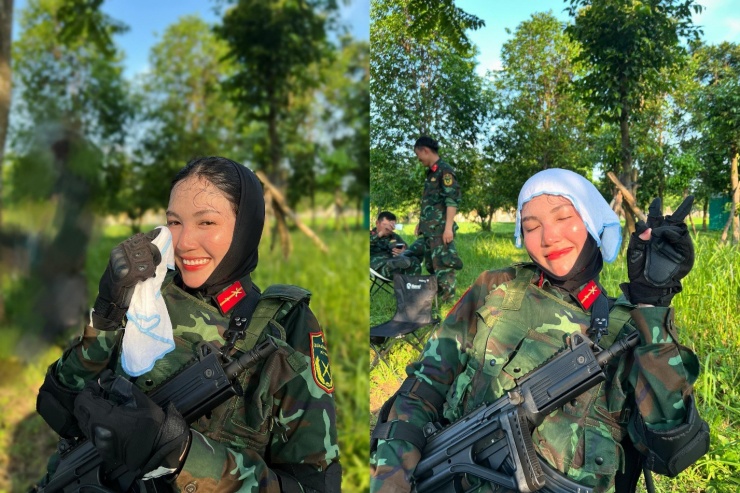 Nữ chiến sĩ trẻ luôn tràn đầy năng lượng