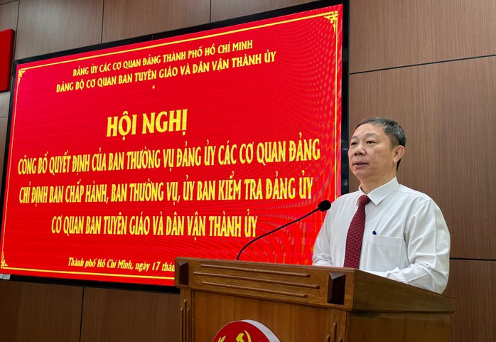 Ông Dương Anh Đức làm Trưởng Ban Tuyên giáo và Dân vận Thành ủy TP HCM