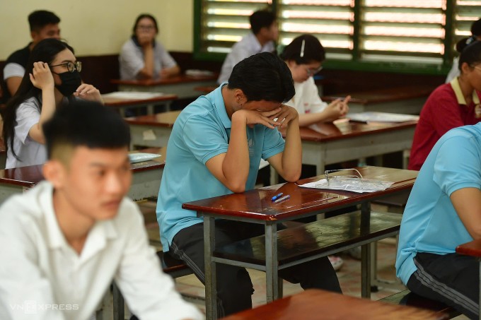 Thí sinh thi tốt nghiệp THPT 2025 tại trường THPT Trưng Vương, TP HCM, hồi tháng 6. Ảnh: Thanh Tùng