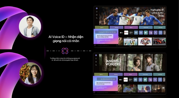 LG NanoCell AI 2025 có thể đề xuất các nội dung chuẩn gu của từng thành viên trong nhà qua giọng nói