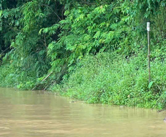 Lòng hồ thủy điện, nơi phát hiện 2 thi thể. Ảnh: MXH