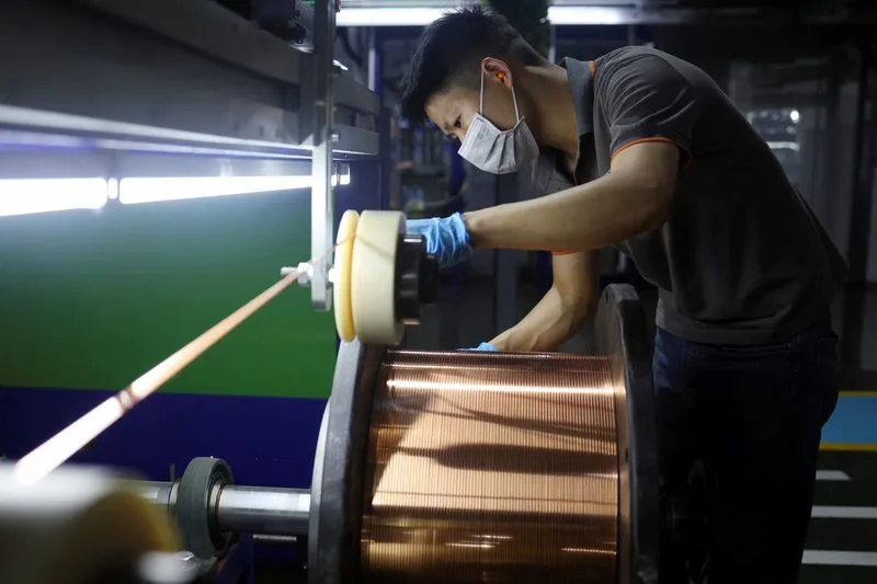 Sản xuất dây đồng tại Wellascent ở Ganzhou.