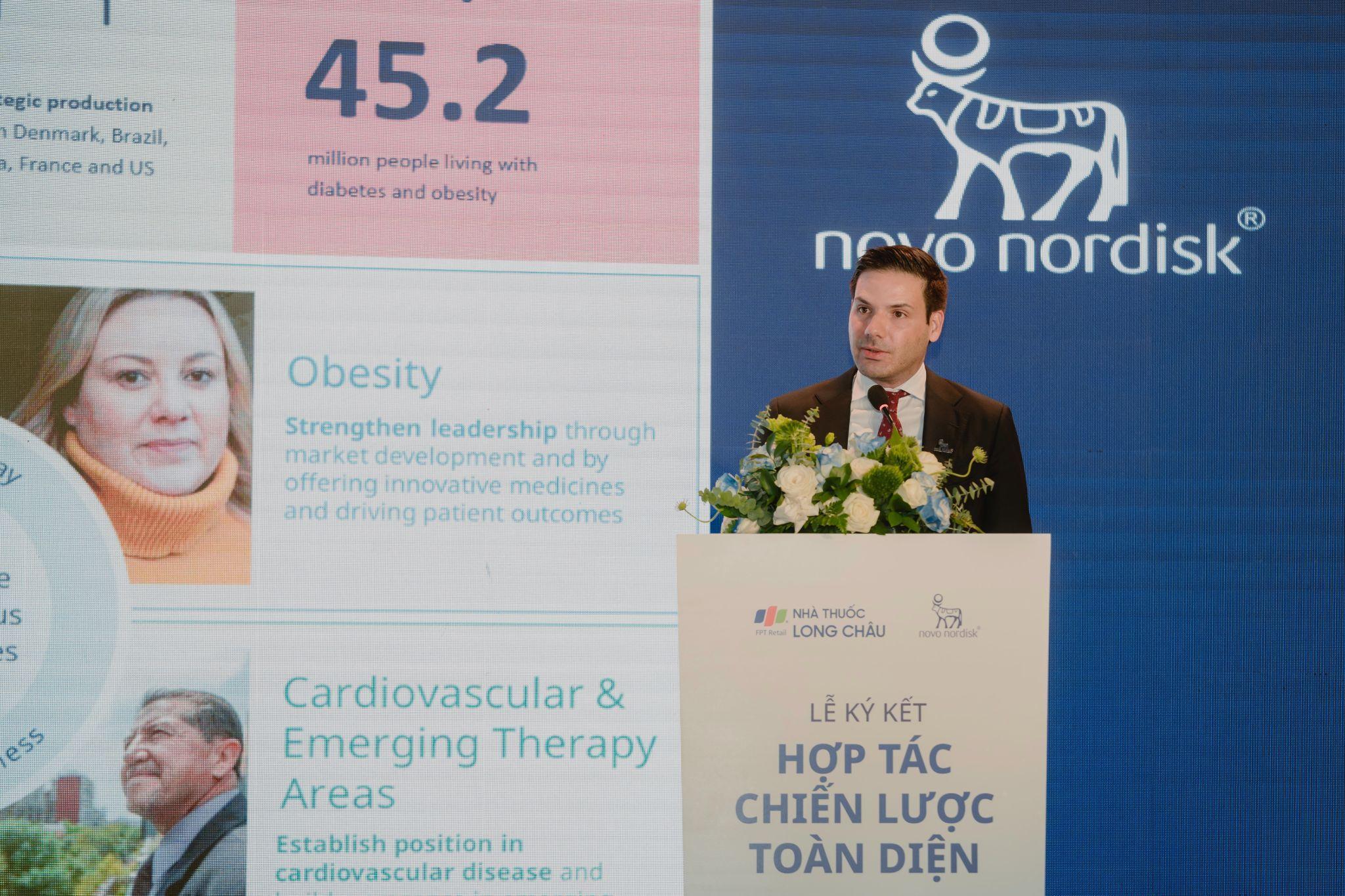 Đại diện Novo Nordisk Việt Nam chia sẻ trong buổi ký kết.