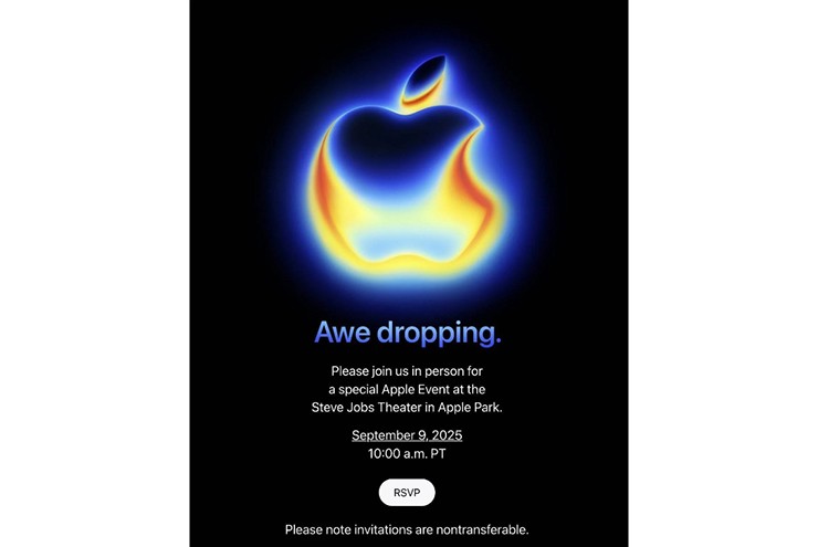 Nóng: Apple chính thức gửi thư mời sự kiện ra mắt iPhone 17