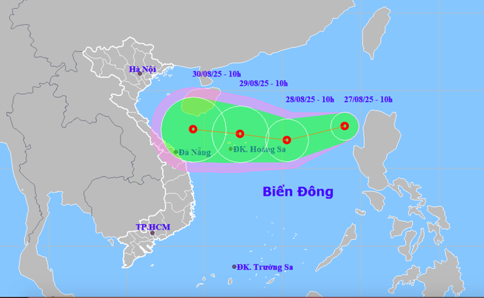 Dự báo hướng di chuyển của áp thấp nhiệt đới