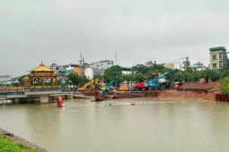 Đập tràn sông Tô Lịch ra sao khi nước dâng cao bất thường?