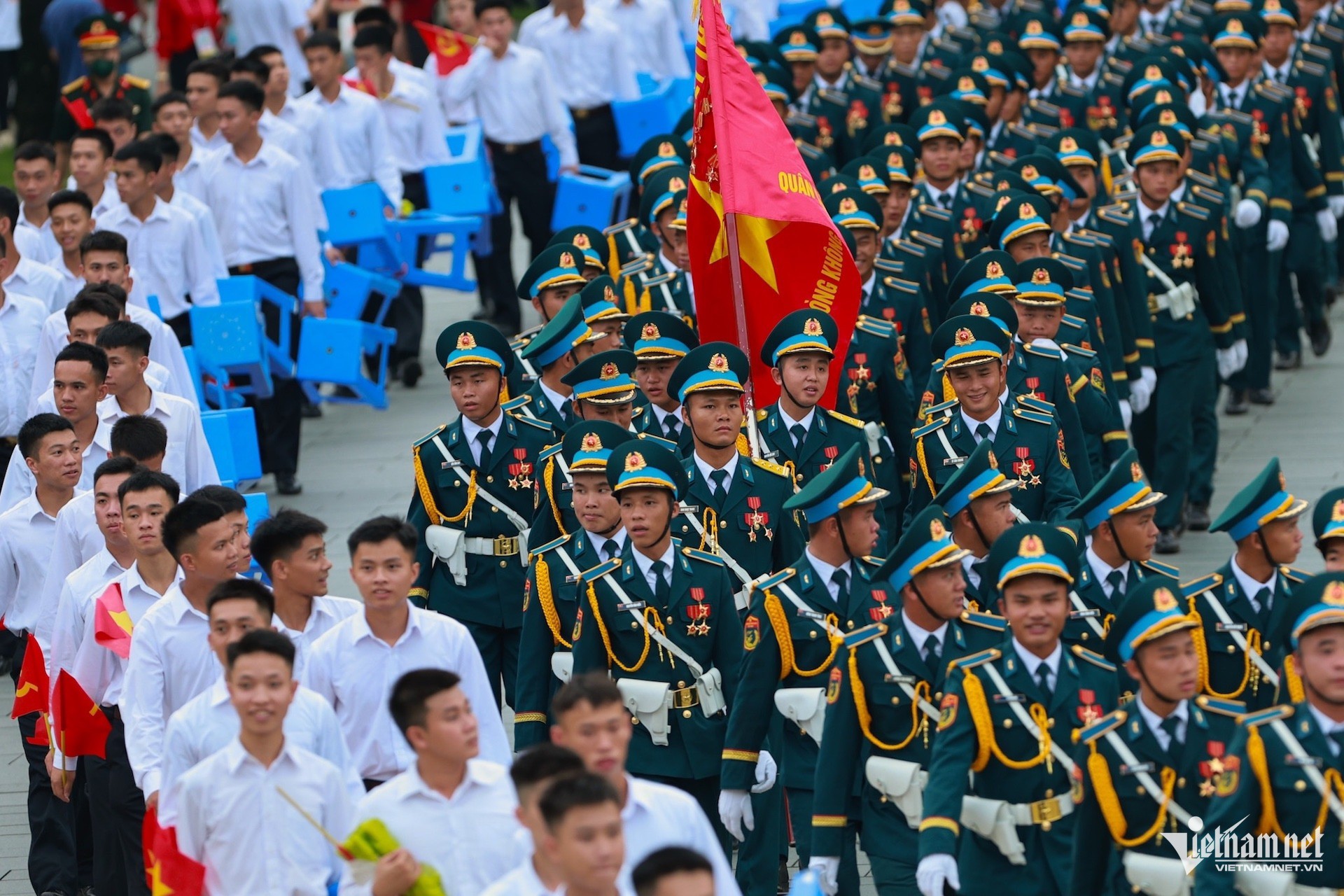 Khối đứng của Phòng không - Không quân. Ảnh: Bảo Kiến