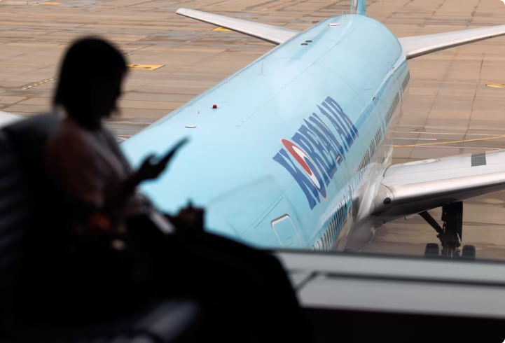 Một máy bay chở khách của Korean Air tại Sân bay quốc tế Incheon ở Incheon, Hàn Quốc, vào thứ năm, ngày 14/8/2025.