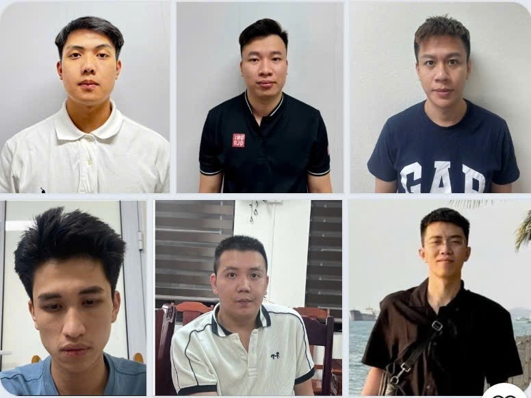 Các đối tượng trong đường dây lừa đảo chiếm đoạt tài sản và rửa tiền vừa bị bắt.