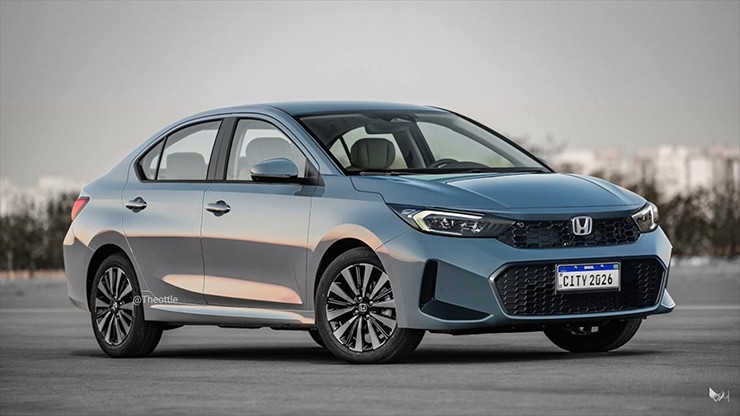 Bản dựng Honda City thế hệ mới mang nhiều đường nét của BMW 3 Series G20. Ảnh: Theottle
