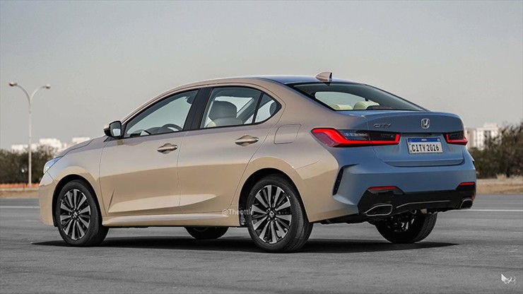 Bản dựng Honda City thế hệ mới mang nhiều đường nét của BMW 3 Series G20. Ảnh: Theottle
