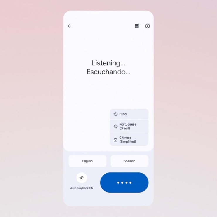 Tính năng dịch trực tiếp của Google Dịch.