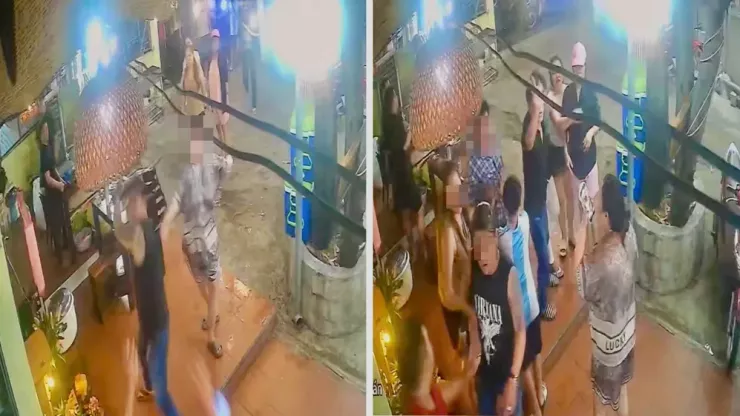 TP.HCM: Nhóm hơn 10 người hành hung, đập phá quán ăn lúc nửa đêm. Ảnh cắt từ clip