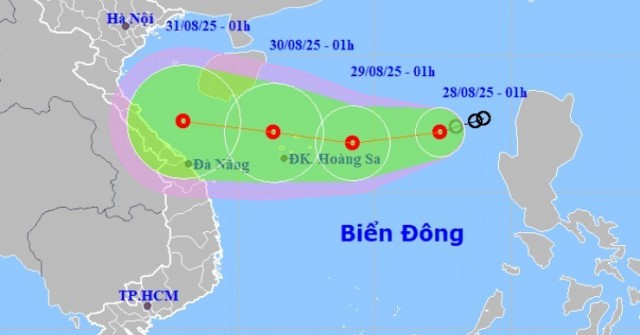 Cập nhật đường đi mới nhất của áp thấp nhiệt đớ...
