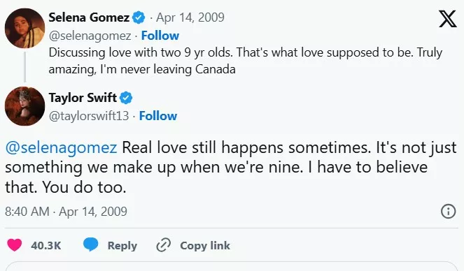 Dòng trạng thái của Taylor Swift từ năm 2009 viral trở lại.