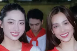 Thời trang - Hoa hậu Tiểu Vy, Hà Trúc Linh, Lương Thùy Linh hòa vào dòng người diễu hành