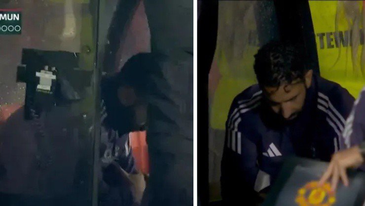 Amorim lẩn trốn ở khu kỹ thuật trong lúc dàn sao MU thực hiện loạt đá luân lưu