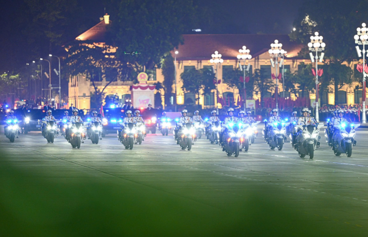 Dàn xe mô tô "khủng" thuộc Bộ Tư lệnh Cảnh vệ.