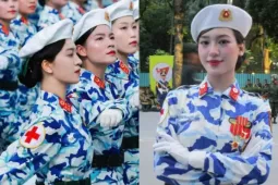Nữ trung úy khối Quân y gây ấn tượng với ngoại hình xinh đẹp, sắc sảo