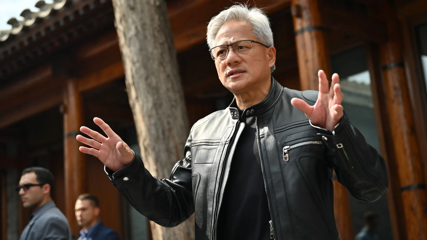 Nhà đồng sáng lập kiêm CEO của Nvidia Jensen Huang đã phát biểu với các nhà báo trong chuyến đi tới Bắc Kinh vào tháng 7.