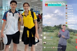 Thể thao - Hot girl bóng chuyền Lan Vy được “đẩy thuyền” với tiền đạo Đình Bắc, Đặng Hồng về quê livestream