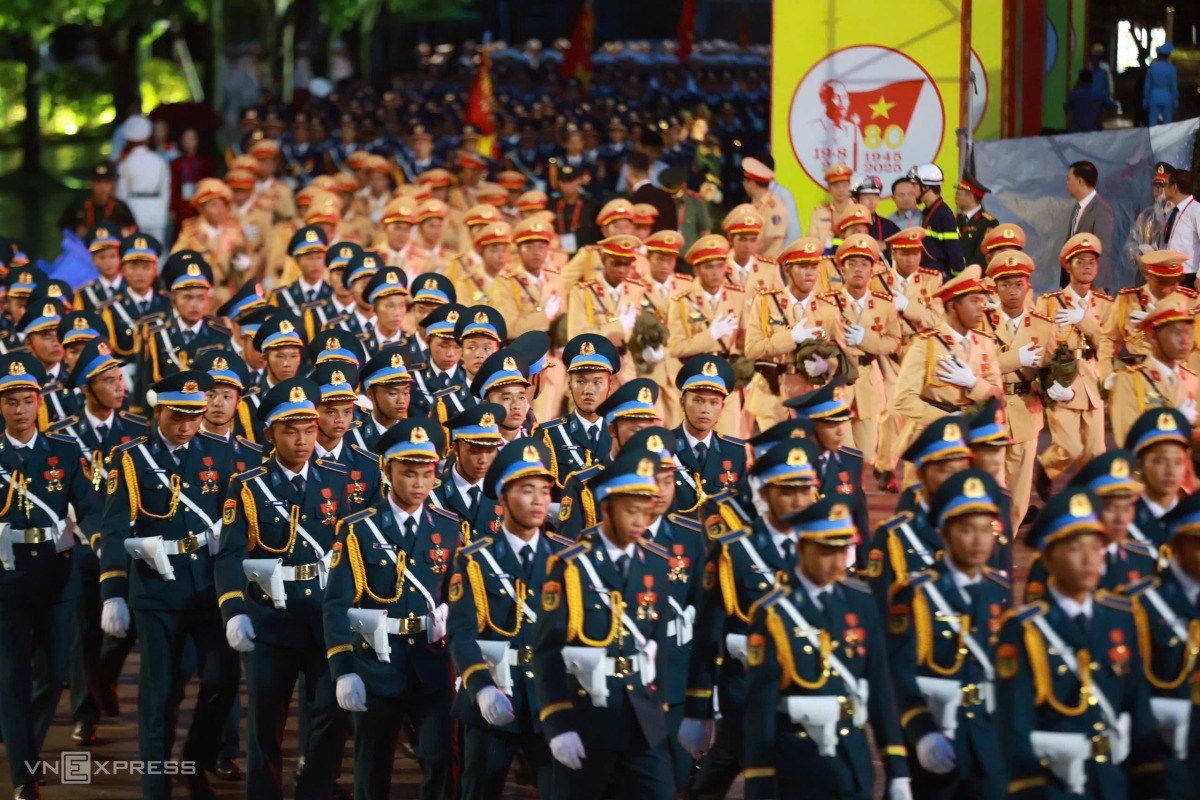 Khối Sĩ quan Phòng không Không quân. Ảnh: Đức Đồng