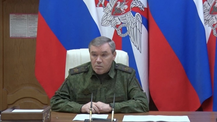 Tổng tham mưu trưởng các Lực lượng vũ trang Nga Valery Gerasimov trong đoạn video được Bộ Quốc phòng Nga công bố ngày 30/8. (Ảnh: Reuters)