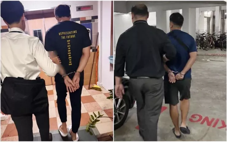 CPIB bắt hai cầu thủ của Adroid sáng 30-8 ngay trước trận chung kết. Ảnh:S.T