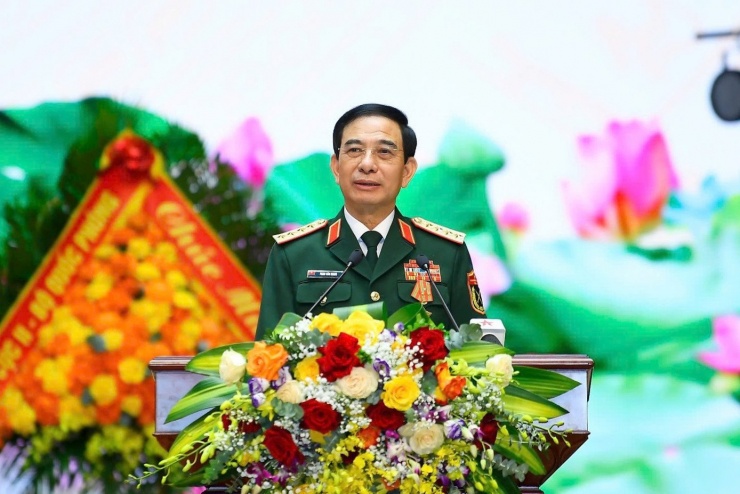 Đại tướng Phan Văn Giang phát biểu tại buổi lễ.