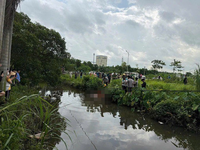 Khu vực phát hiện thi thể cháu N.M.K.