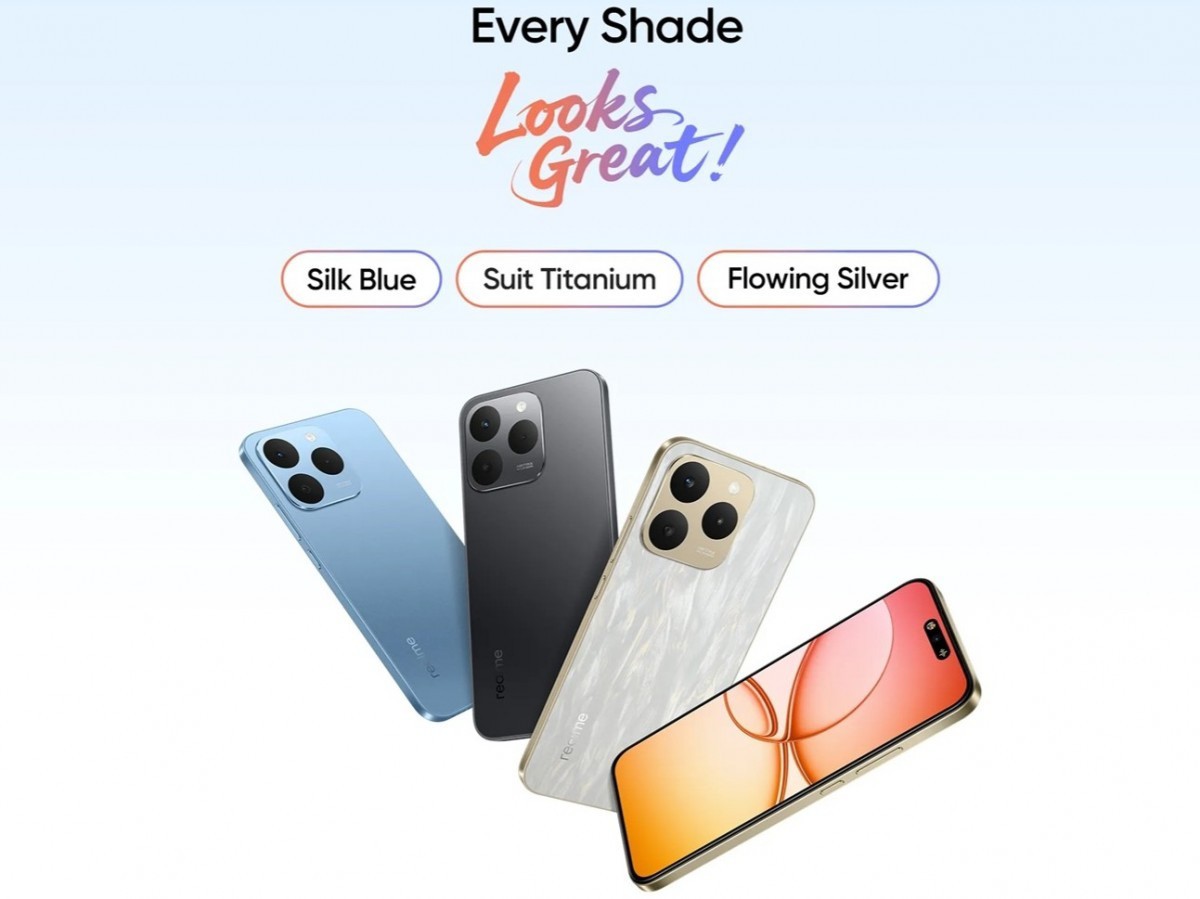 Realme 15T có các tùy chọn màu sắc bắt mắt