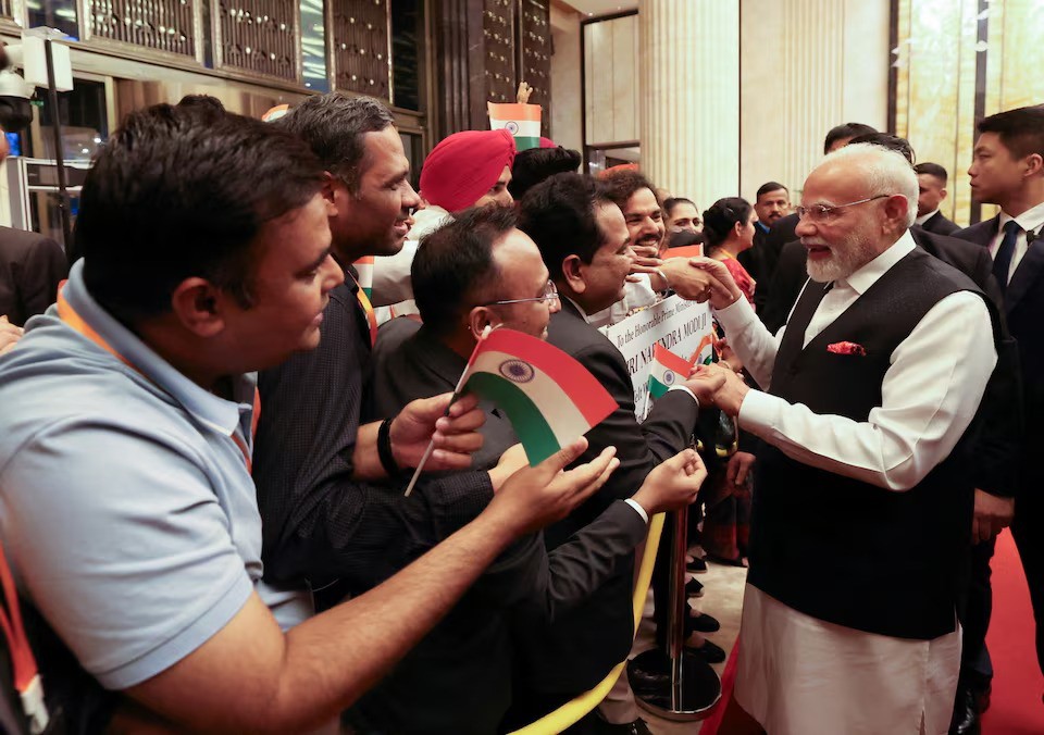 Thủ tướng Ấn Độ Narendra Modi bắt đầu chuyến thăm Trung Quốc (ảnh: Reuters)