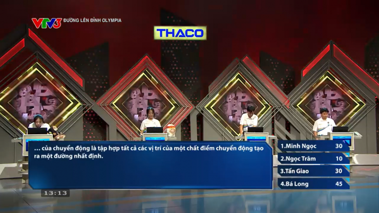 Phần thi Khởi động.