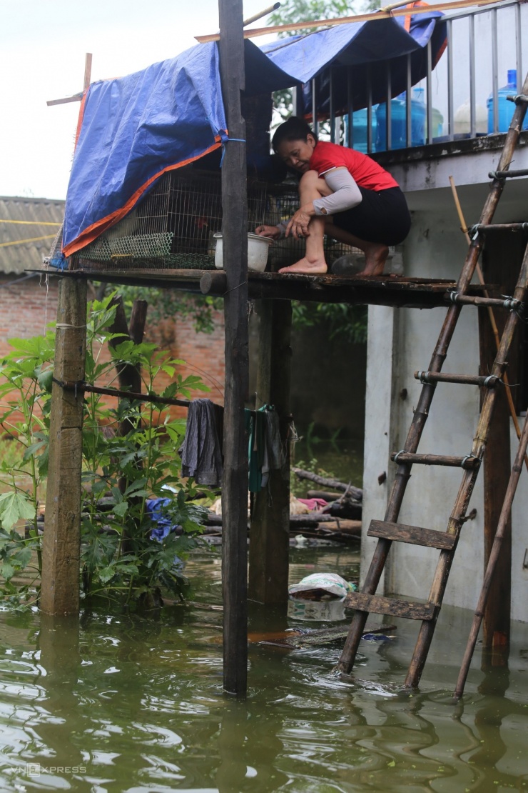 Lũ tràn vào xóm làng ngoại thành Hà Nội - 6
