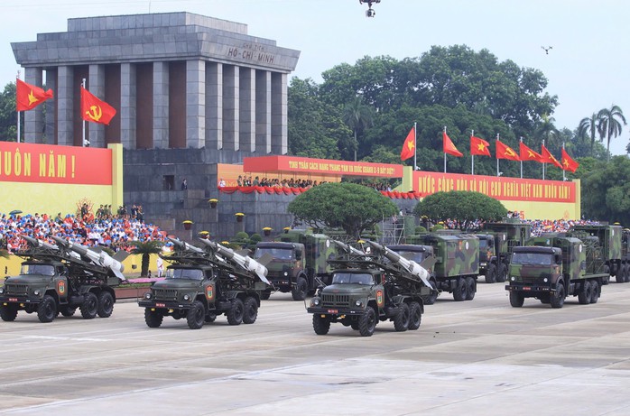 Lễ tổng duyệt diễu binh, diễu hành A80 sáng 30-8 tại Quảng trường Ba Đình. Ảnh: Hữu Hưng
