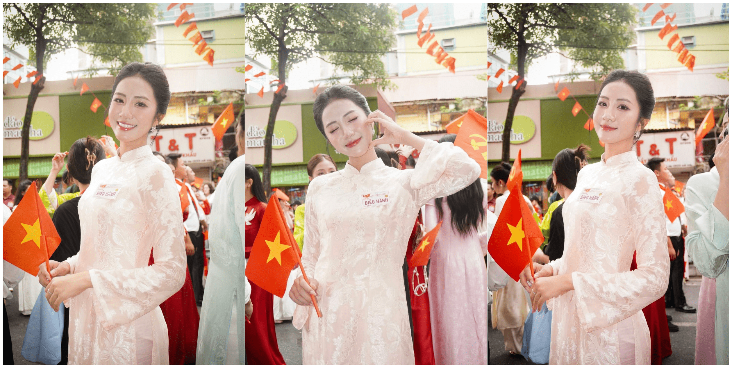 Hoa hậu Việt Nam 2024 Hà Trúc Linh chia sẻ trên trang cá nhân: “…Tuy không ngủ nhưng tinh thần ai cũng phơi phới như mùa Xuân.”