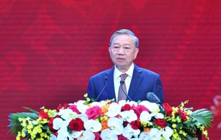 Tổng Bí thư Tô Lâm phát biểu trong buổi gặp mặt các nhà giáo, cán bộ quản lý giáo dục nhân ngày Nhà giáo Việt Nam ngày 18/11/2024.