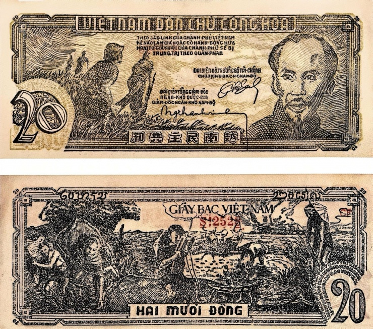 Giấy bạc 20 đồng, 1947 - 1954.