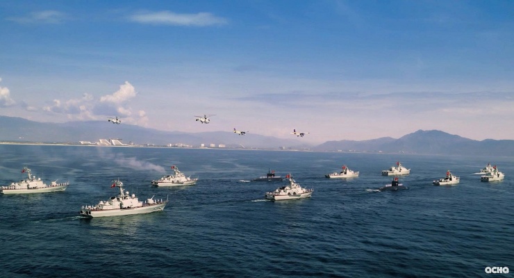  Lễ diễu binh trên biển sáng 2/9. Ảnh: Quân chủng Hải quân