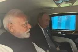 Tổng thống Nga, Thủ tướng Ấn Độ đi chung xe bọc thép Aurus