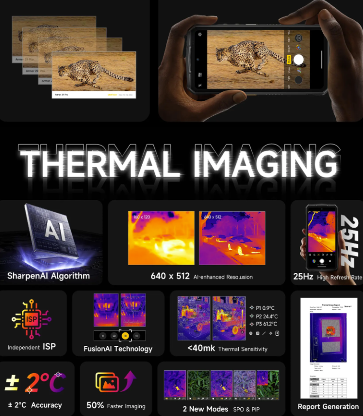 Ulefone Armor 29 Pro Thermal có camera nhiệt cực 