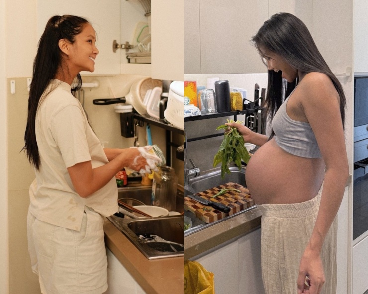 Nhiều tuần qua, H'Hen Niê chủ yếu ở nhà dưỡng thai thay vì tham gia hoạt động showbiz, cộng đồng như trước. Cô thích vào bếp, nghêu ngao hát mỗi khi rửa chén.