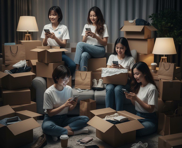 Nhiều bạn trẻ rất hào hừng khi mua sắm nhưng sau đó thì "hối hận" vì "sạch túi"