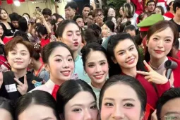 Hà Trúc Linh, Tiểu Vy chia sẻ hậu trường cùng 200 nghệ sĩ đi diễu hành