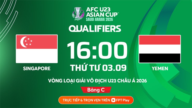 Trực tiếp bóng đá U23 Yemen - U23 Singapore: Cuối trận run rẩy (U23 châu Á) (Hết giờ) - 1