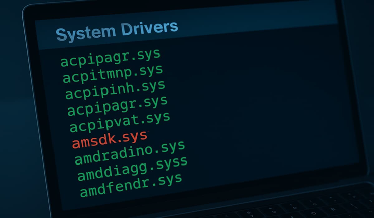 Silver Fox đang lạm dụng tệp driver amsdk.sys để qua mặt các trình diệt virus.