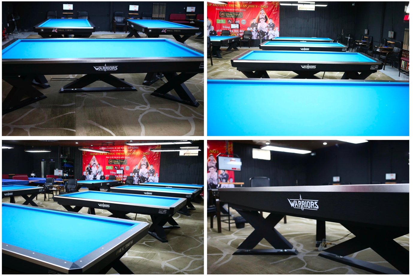 Bàn 3C Warriors chỉ có giá 109 triệu đồng, bảo hành 5 năm, tặng kèm phụ kiện như nỉ simonic, 2 cơ 3C và máng đèn led Phúc Thịnh, lắp đặt toàn quốc