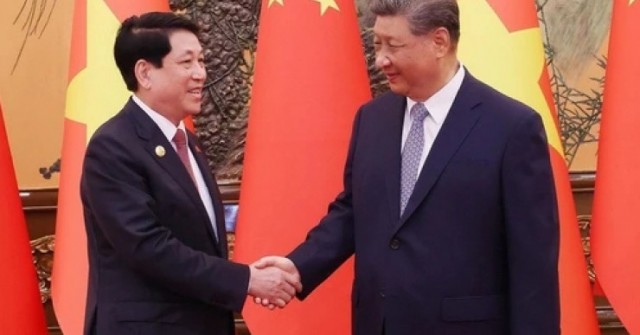 Chủ tịch nước Lương Cường hội đàm với Tổng Bí t...